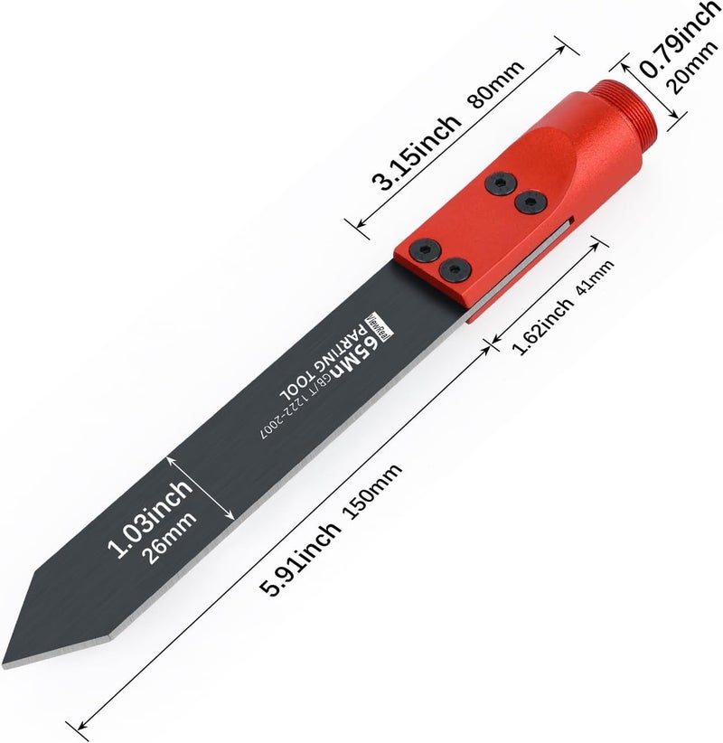 ViewReal Woodturning Parting Tool,Durable Wood Lathe Tools 65Mn Steel Blade, Aluminum Alloy Handle, Precision Wood Lathe Chisel for Carving and Cutting – Ideal for Craftsmen and Hobbyists - Image 5